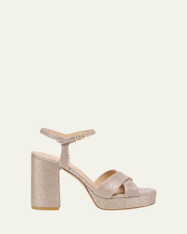 Dayna Metallic Crisscross Platform Sandals